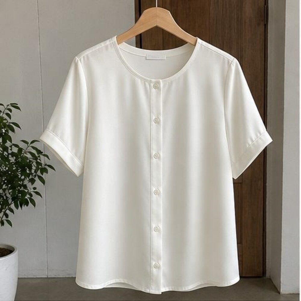 Ivory Tie Neck Blouse